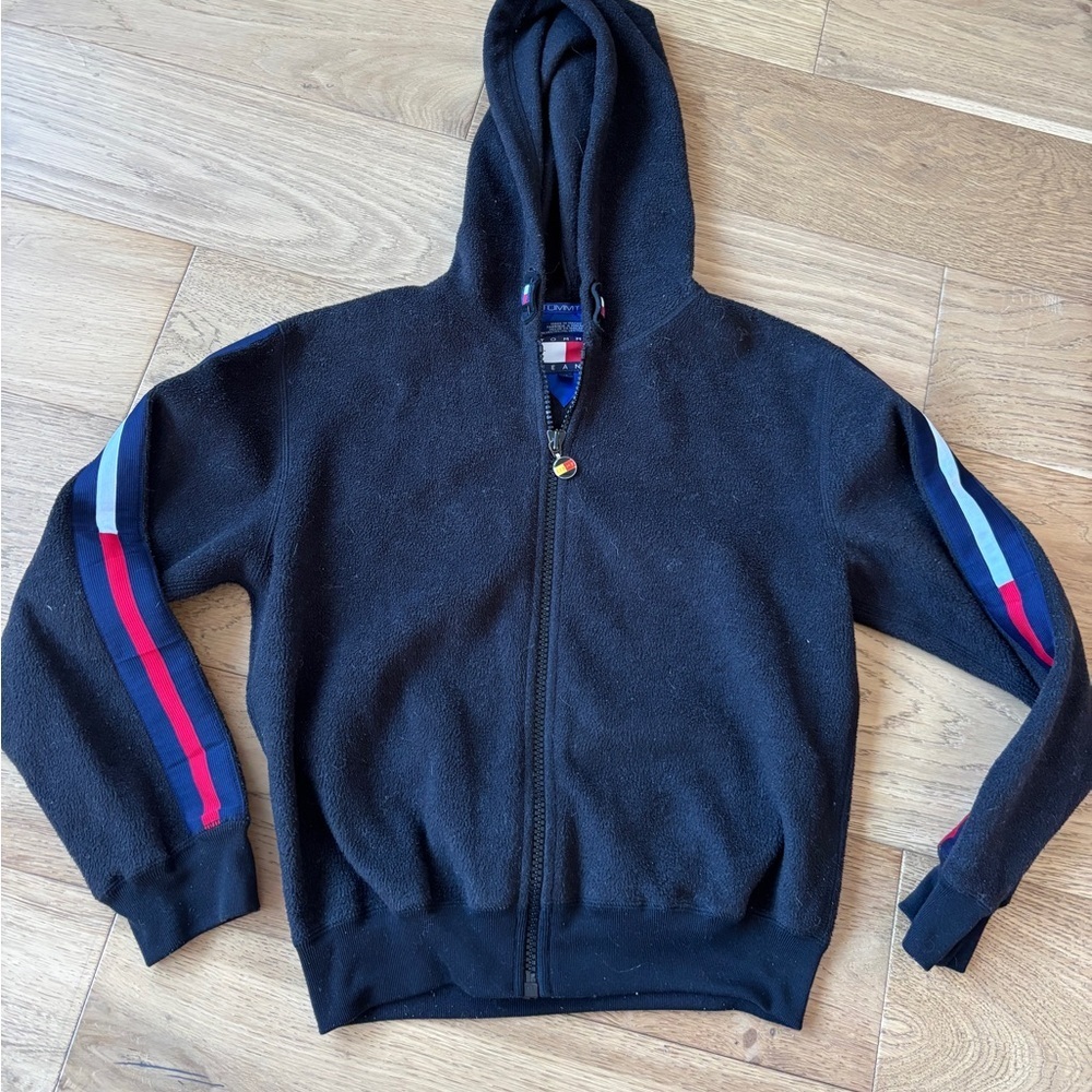Y2k Tommy Hilfiger fleece jacket womens medium